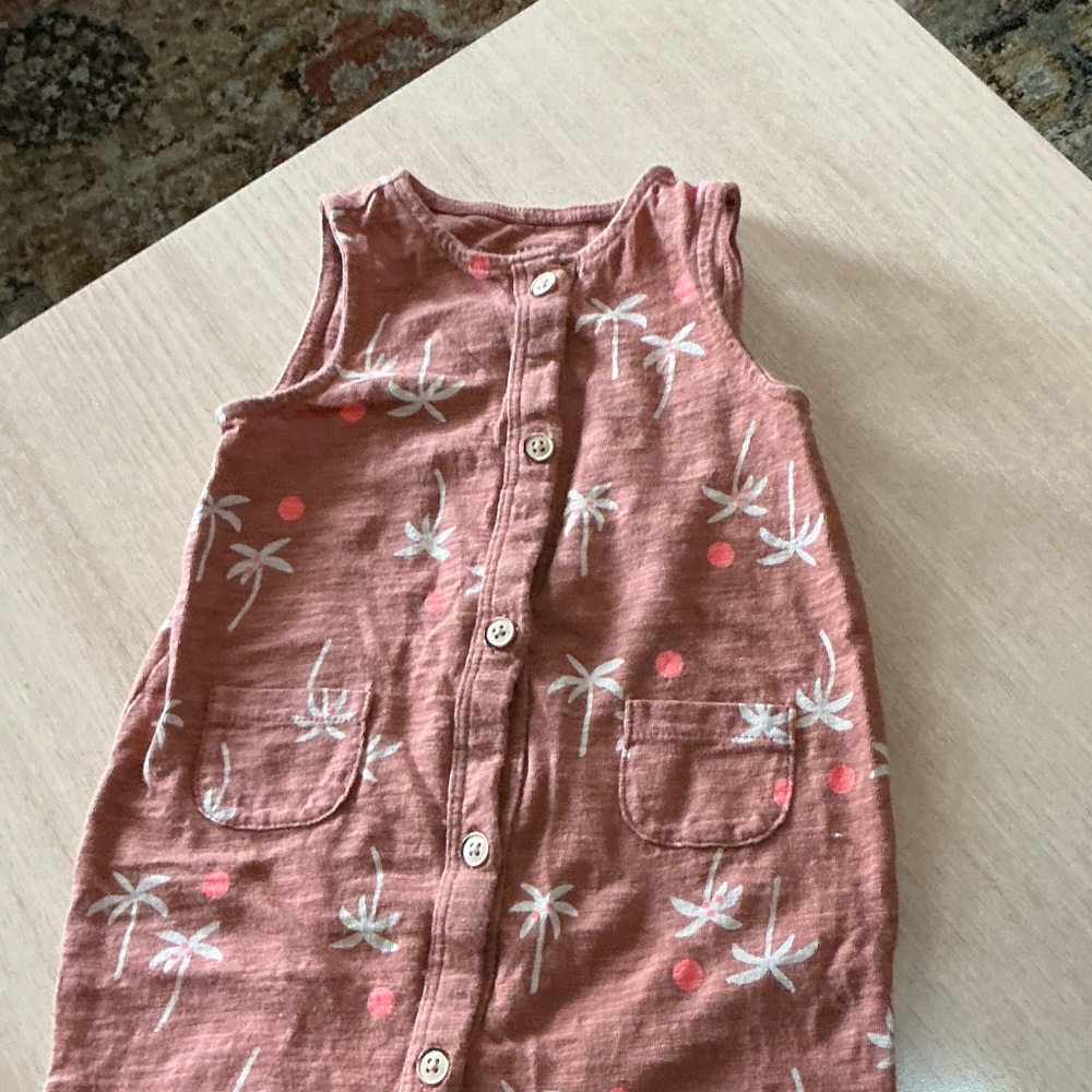 Kids One-Piece Sleeveless Rompers Pack - Lime Green & Rust - Picture 2 of 12